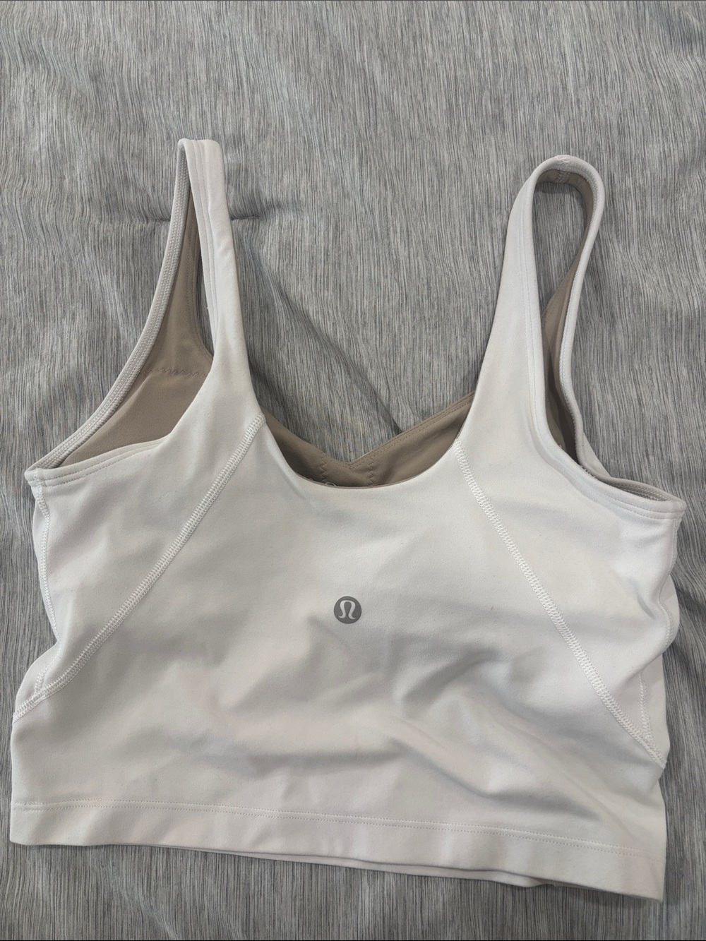 lululemon athletica White Seamless Crop Sports Bra - Picture 2 of 2
